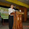 Ahli Majlis En Teoh Siang Hooi mengucap dalam karnival rumahku mesra alam di Sekolah Pai Teik Nibong Tebal pada 25-10-2009